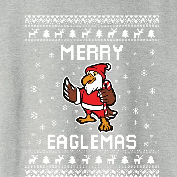 Eagles Ugly Christmas Sweater Eagles Lover Holiday Present Gift Women's Crop Top Tee