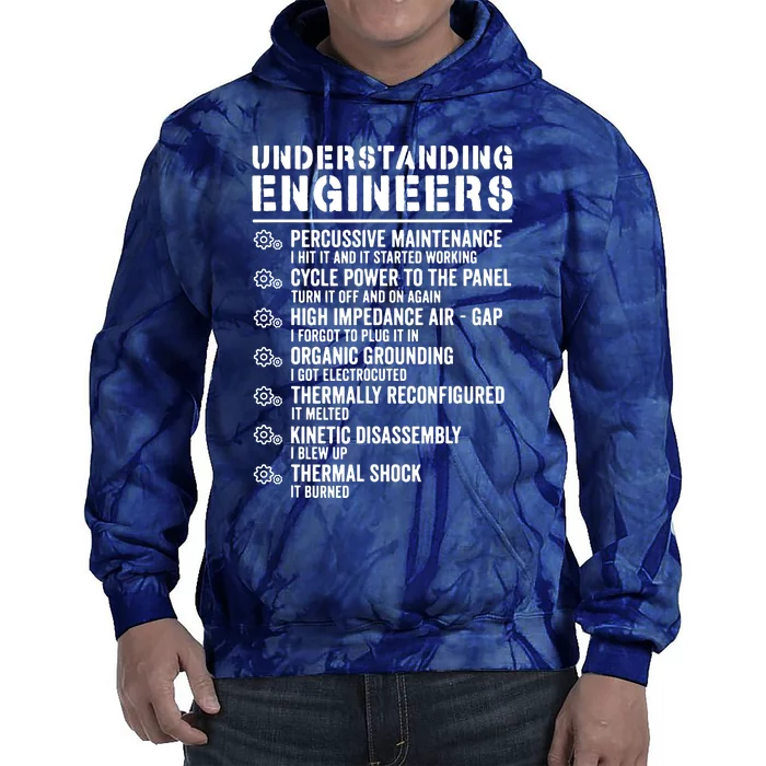 Explained Understanding Engineers Mechanical Engineering Tie Dye Hoodie