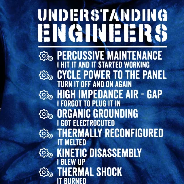 Explained Understanding Engineers Mechanical Engineering Tie Dye Hoodie