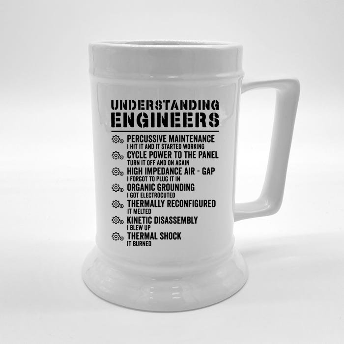 Explained Understanding Engineers Mechanical Engineering Front & Back Beer Stein