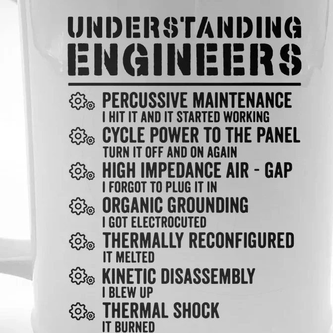 Explained Understanding Engineers Mechanical Engineering Front & Back Beer Stein