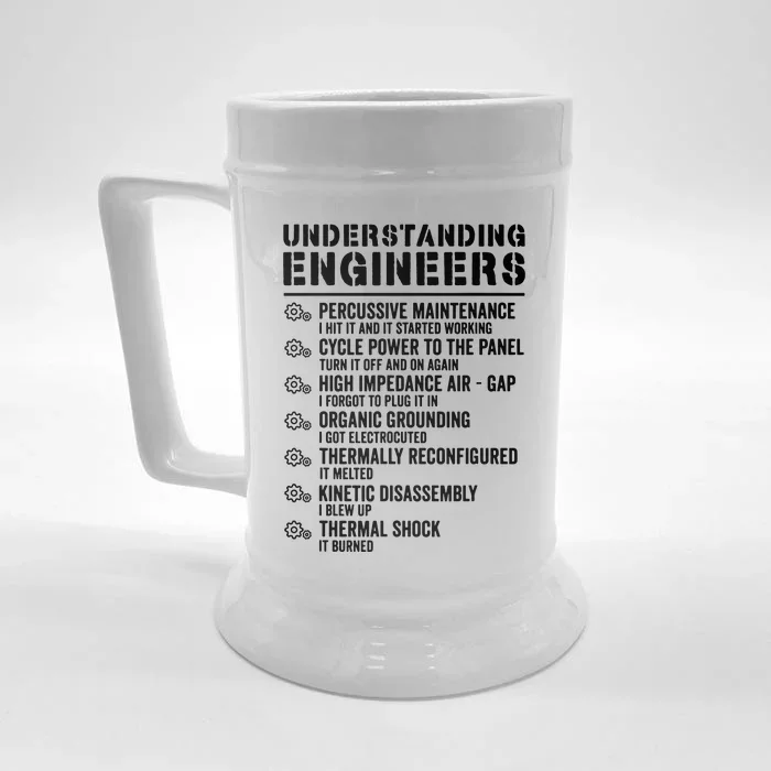 Explained Understanding Engineers Mechanical Engineering Front & Back Beer Stein