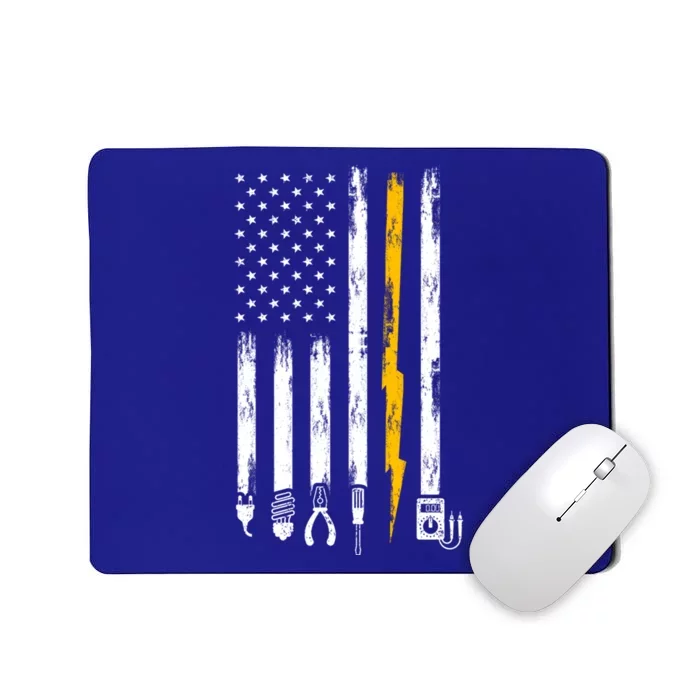 Electrician Us Flag Tools For Electricians Cute Gift Mousepad