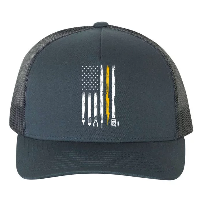 Electrician Us Flag Tools For Electricians Cute Gift Yupoong Adult 5-Panel Trucker Hat