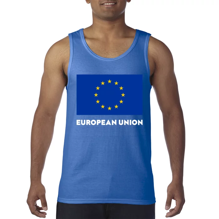 European Union Flag Blue Yellow Great Gift Tank Top