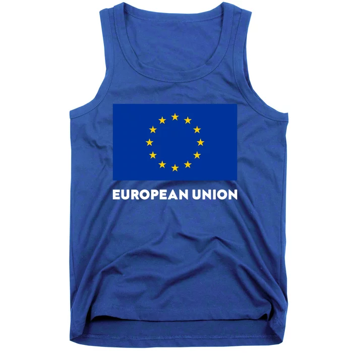 European Union Flag Blue Yellow Great Gift Tank Top