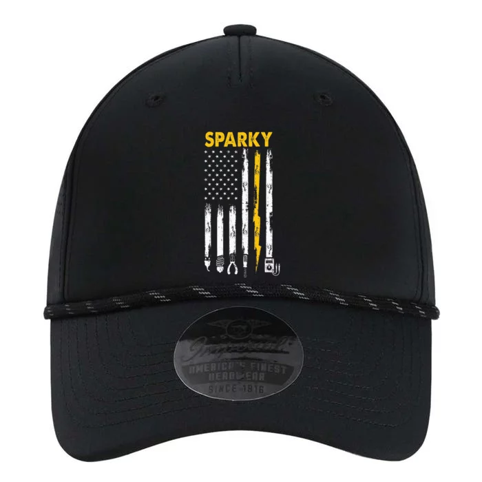 Electrician Us Flag Sparky Tools Performance The Dyno Cap