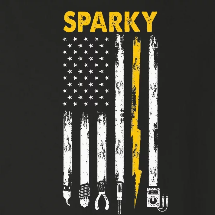 Electrician Us Flag Sparky Tools Toddler Long Sleeve Shirt