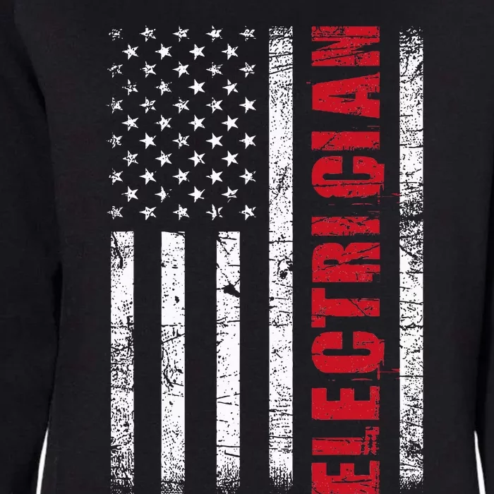 Electrician Usa Flag Lineman Electrical Worker Repairmen Womens California Wash Sweatshirt