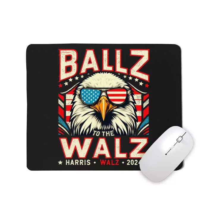 Eagle Usa Flag Ballz To The Walz Harris Walz 2024 Graphic Gift Mousepad