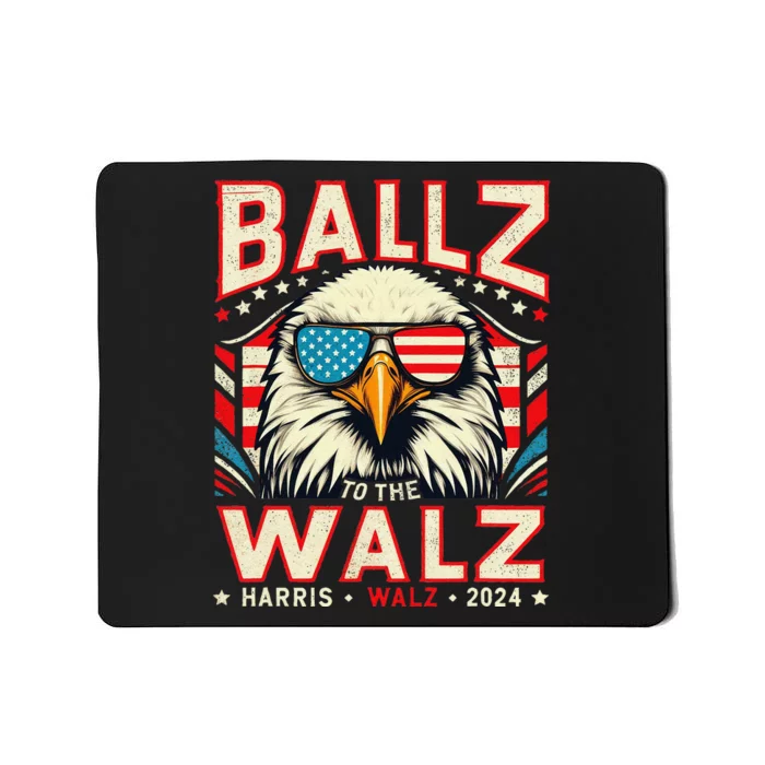 Eagle Usa Flag Ballz To The Walz Harris Walz 2024 Graphic Gift Mousepad