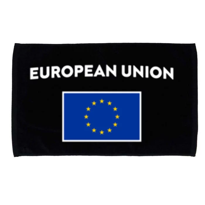 European Union Flag Blue Yellow Cool Gift Microfiber Hand Towel