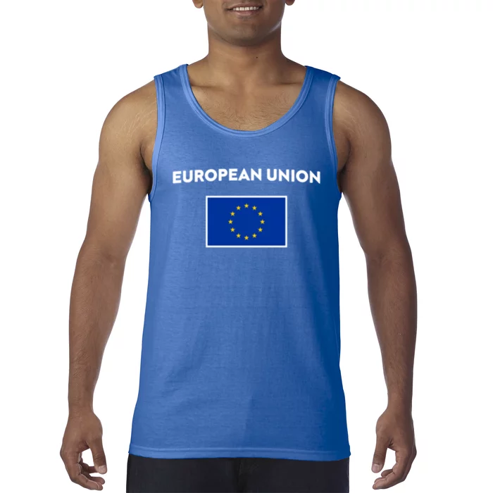 European Union Flag Blue Yellow Cool Gift Tank Top