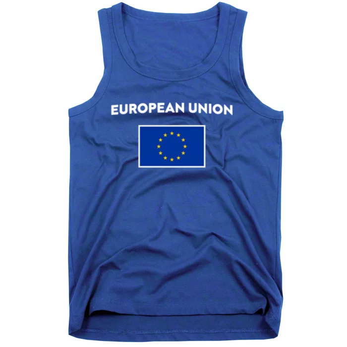 European Union Flag Blue Yellow Cool Gift Tank Top