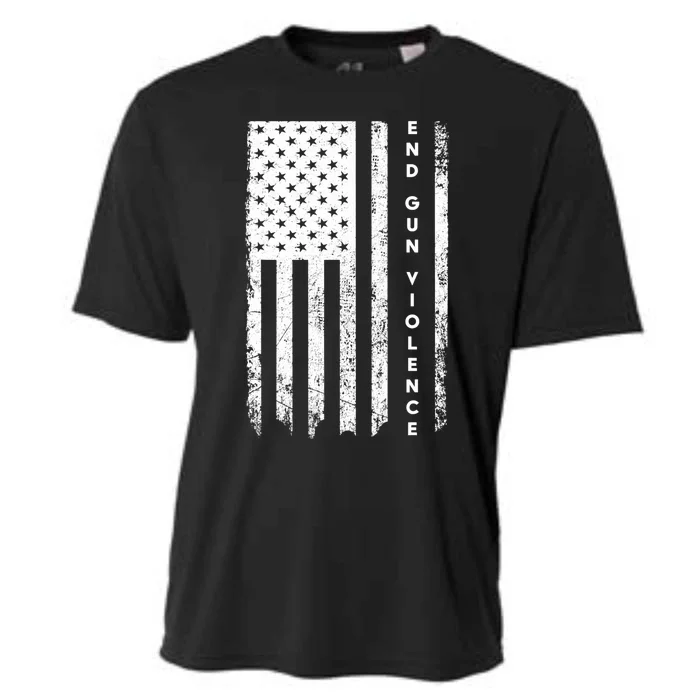 Enough USA Flag End Gun Violence Cooling Performance Crew T-Shirt