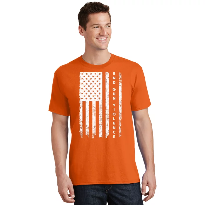 Enough USA Flag End Gun Violence T-Shirt