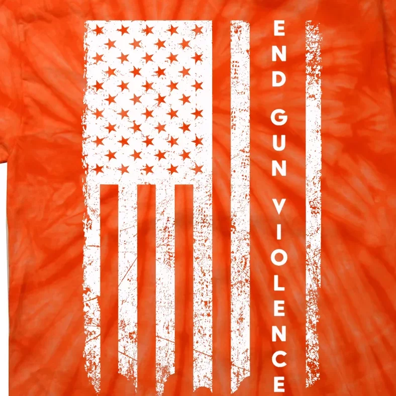 Enough USA Flag End Gun Violence Tie-Dye T-Shirt