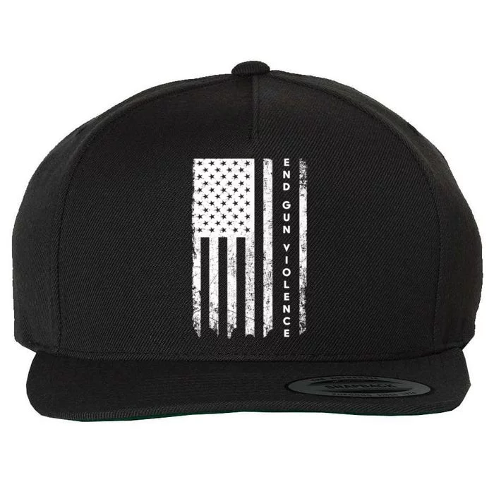 Enough USA Flag End Gun Violence Wool Snapback Cap