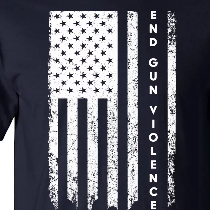 Enough USA Flag End Gun Violence Tall T-Shirt