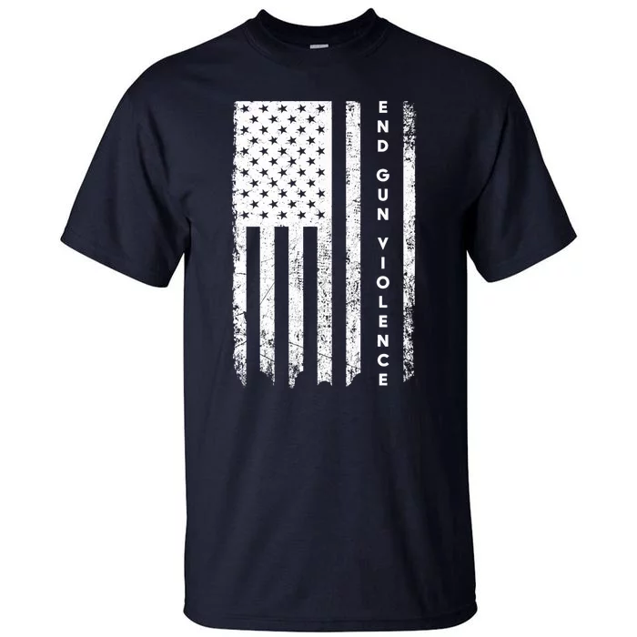 Enough USA Flag End Gun Violence Tall T-Shirt