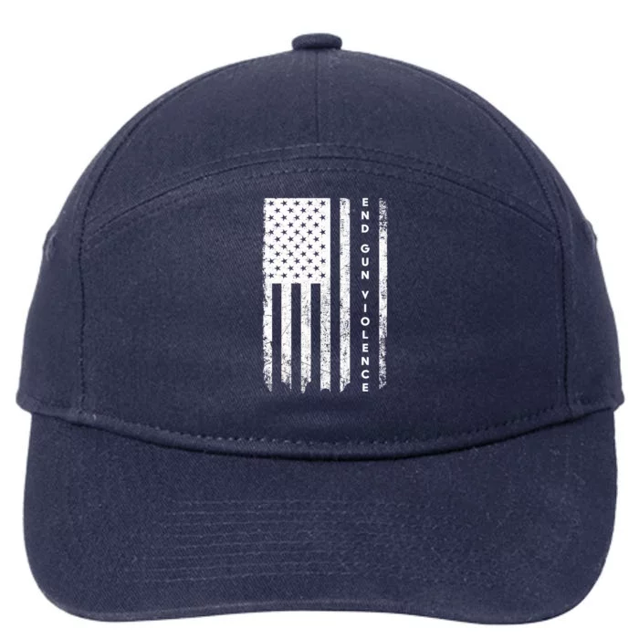 Enough USA Flag End Gun Violence 7-Panel Snapback Hat