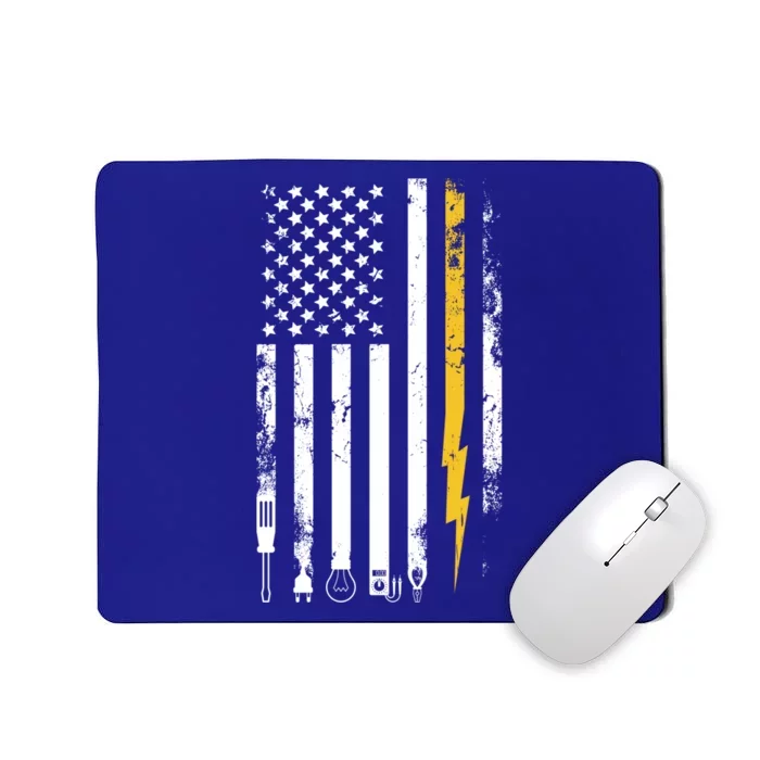 Electrician Us Flag Electricians Tools Cute Gift Mousepad