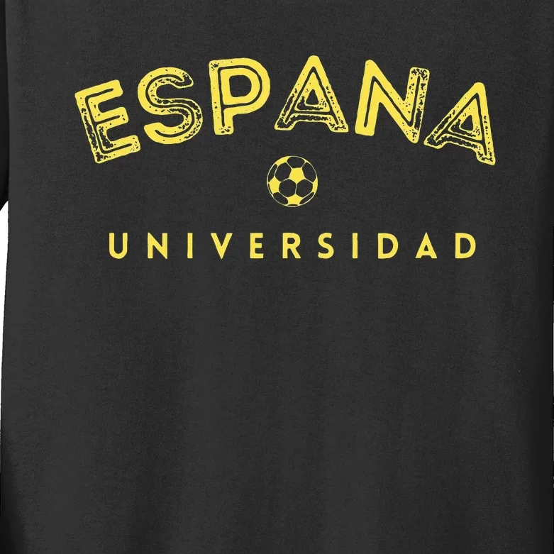 Espana University Graduation Spain College Academy Kids Long Sleeve Shirt