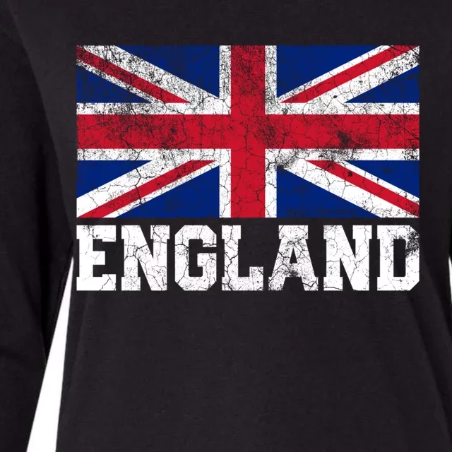 England Union Jack Flag Pride Roots Country Family Nation Cute Gift Womens Cotton Relaxed Long Sleeve T-Shirt