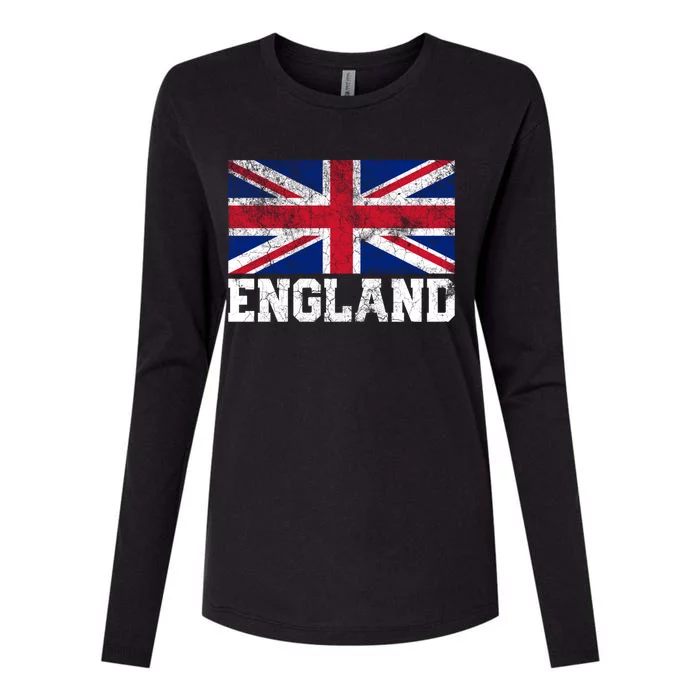 England Union Jack Flag Pride Roots Country Family Nation Cute Gift Womens Cotton Relaxed Long Sleeve T-Shirt