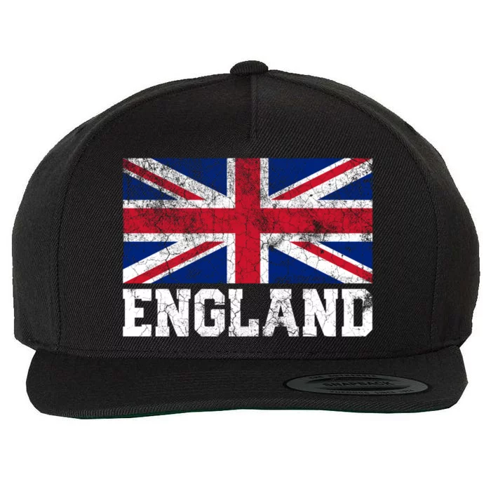 England Union Jack Flag Pride Roots Country Family Nation Funny Gift Wool Snapback Cap