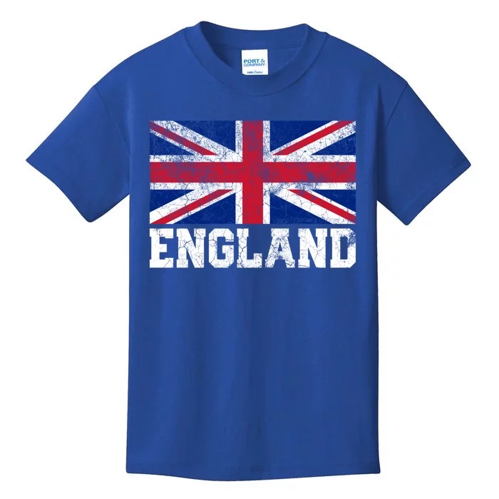 England Union Jack Flag Pride Roots Country Family Nation Funny Gift Kids T-Shirt