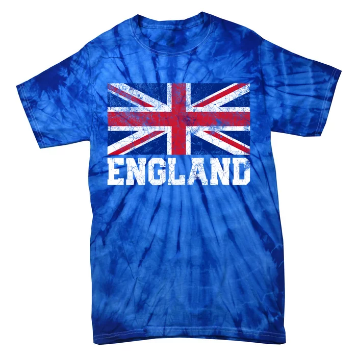 England Union Jack Flag Pride Roots Country Family Nation Gift Tie-Dye T-Shirt