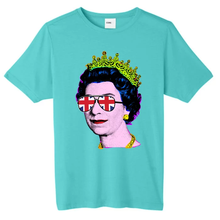 Elizabeth Union Jack Sunglasses Pop Art Queen Of England Great Gift ChromaSoft Performance T-Shirt