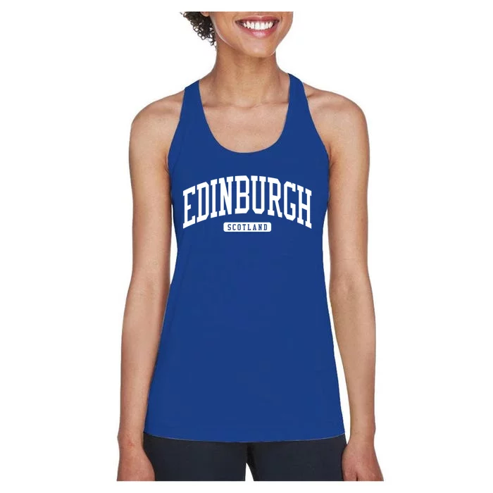 Edinburgh United Kingdom Uk College University Style Women's Racerback Tank