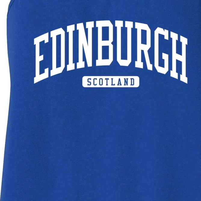 Edinburgh United Kingdom Uk College University Style Women's Racerback Tank