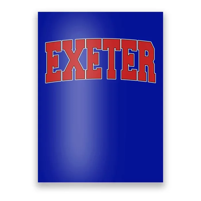 Exeter United Kingdom Varsity Style Vintage Retro Uk Sports Great Gift Poster