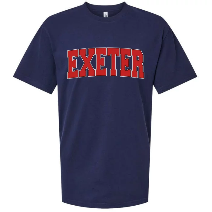 Exeter United Kingdom Varsity Style Vintage Retro Uk Sports Great Gift Sueded Cloud Jersey T-Shirt