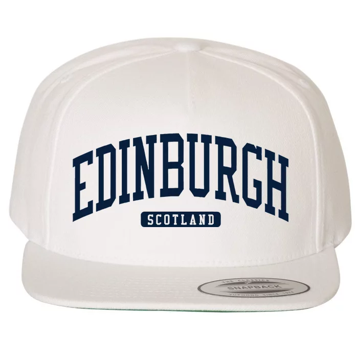 Edinburgh United Kingdom Uk College University Style Wool Snapback Cap