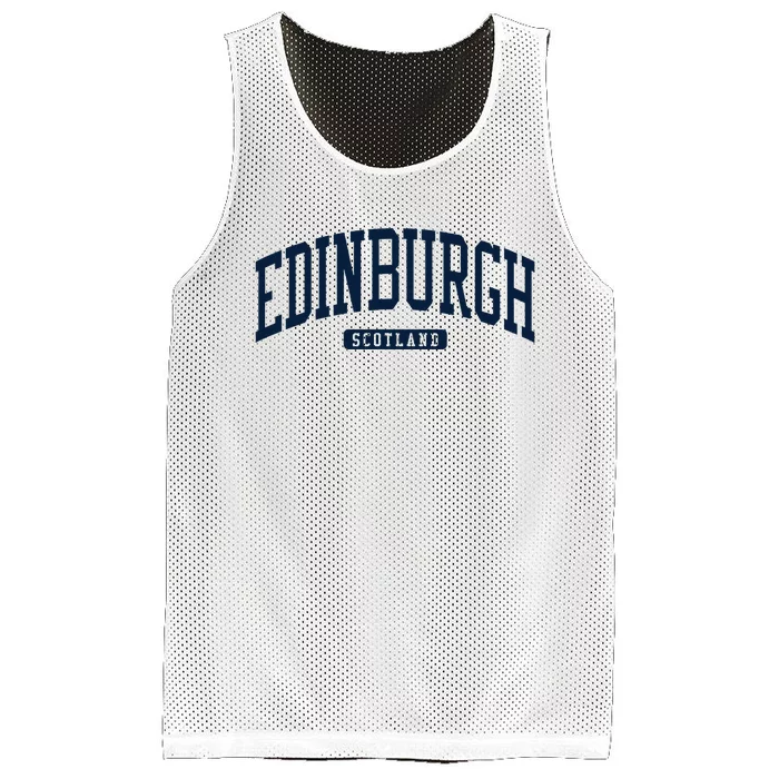 Edinburgh United Kingdom Uk College University Style Mesh Reversible Basketball Jersey Tank