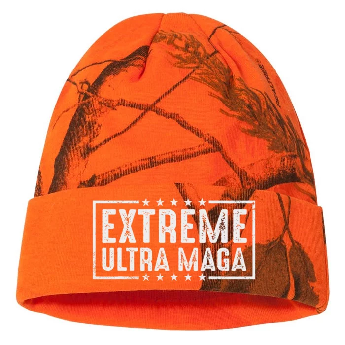 Extreme Ultra Maga Pro Trump 2024 Support Kati - 12in Camo Beanie