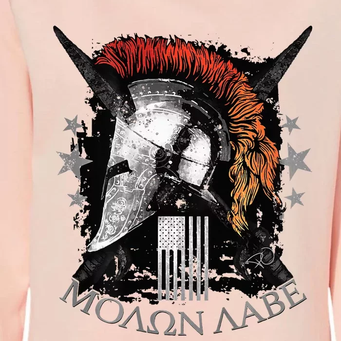 Epic Usa Molon Labe Come And Take Them Spartan 2nd Amendment Womens California Wash Sweatshirt