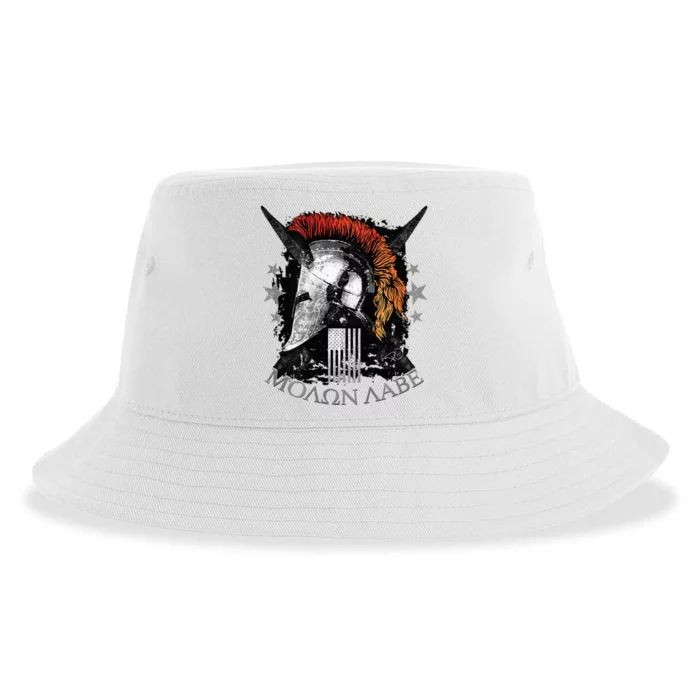 Epic Usa Molon Labe Come And Take Them Spartan 2nd Amendment Sustainable Bucket Hat