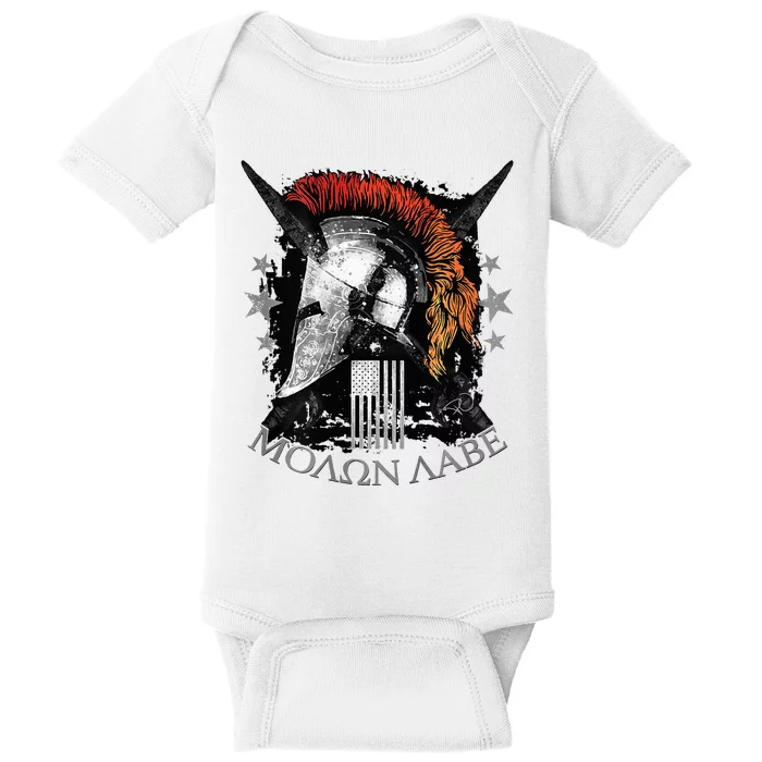 Epic Usa Molon Labe Come And Take Them Spartan 2nd Amendment Baby Bodysuit