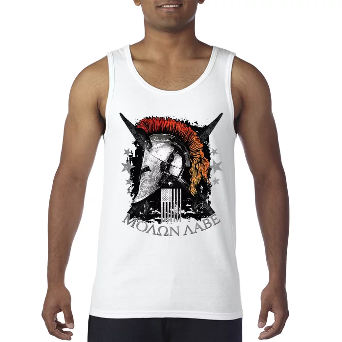 Epic Usa Molon Labe Come And Take Them Spartan 2nd Amendment Tank Top