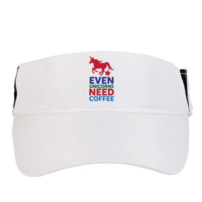 EVEN UNICORNS NEED COFFEE Adult Drive Performance Visor