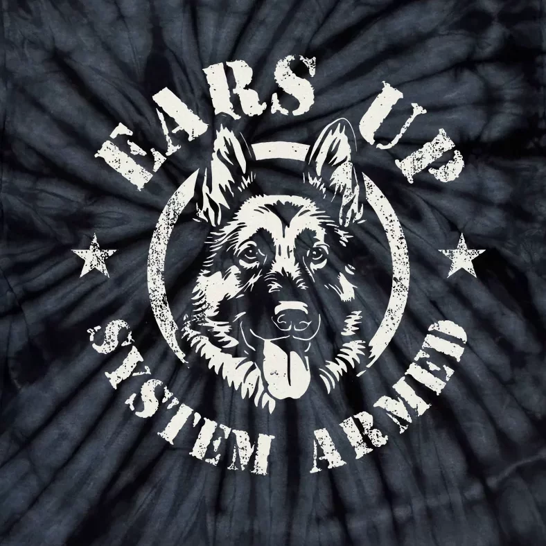 Ears Up System Armed German Shepherd Canine Dog Training Tie-Dye T-Shirt