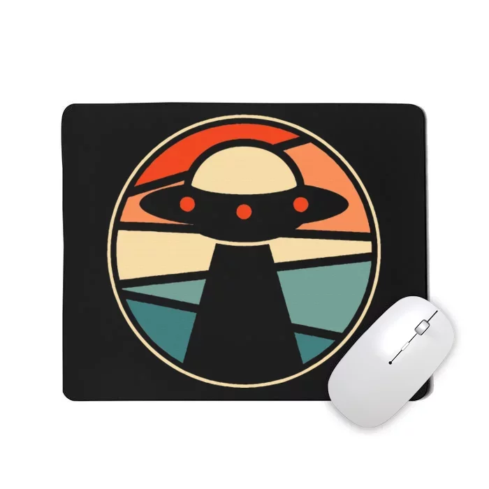 Extraterrestrial Ufo Saucer Spaceship Vintage Alien Mousepad