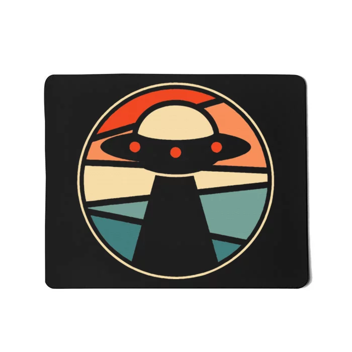 Extraterrestrial Ufo Saucer Spaceship Vintage Alien Mousepad