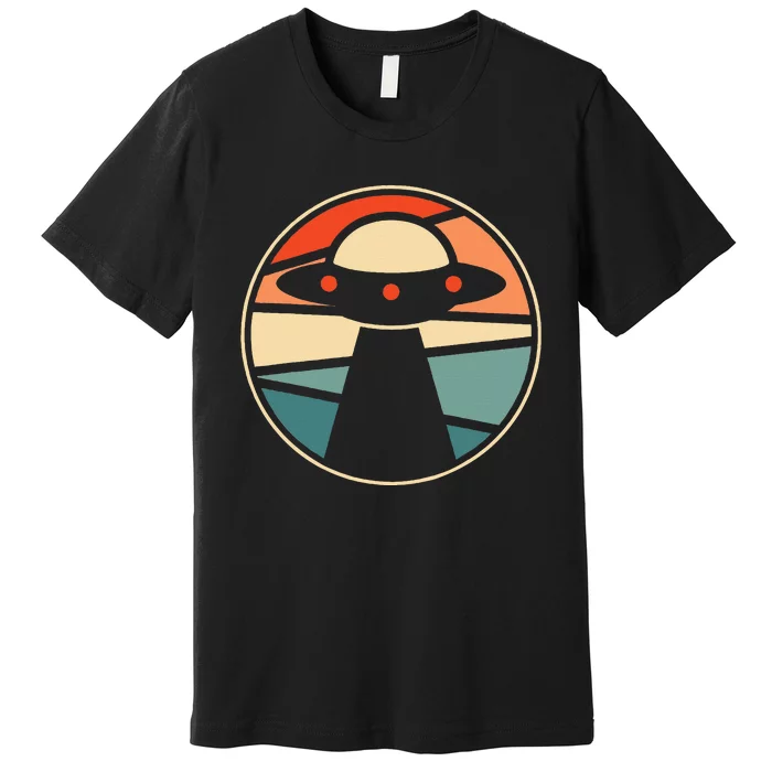 Extraterrestrial Ufo Saucer Spaceship Vintage Alien Premium T-Shirt