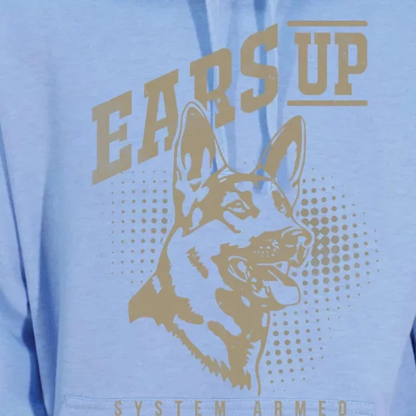 Ears Up System Armed Ger Shepherd Owners Ger Shepherd Gift Unisex Surf Hoodie